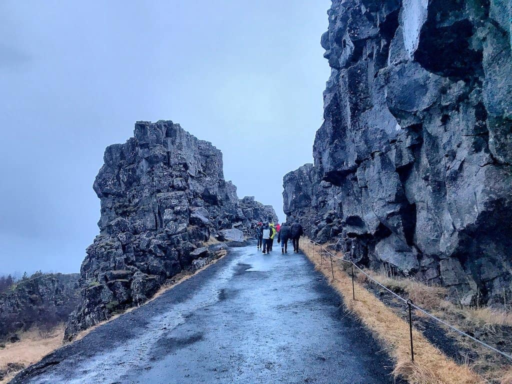Thingvellir National Park Iceland in December 