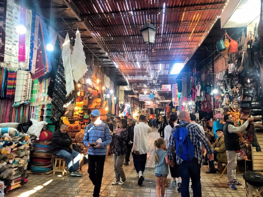 Marrakech with children - visiting the souk and keep your kids by their hand all the time