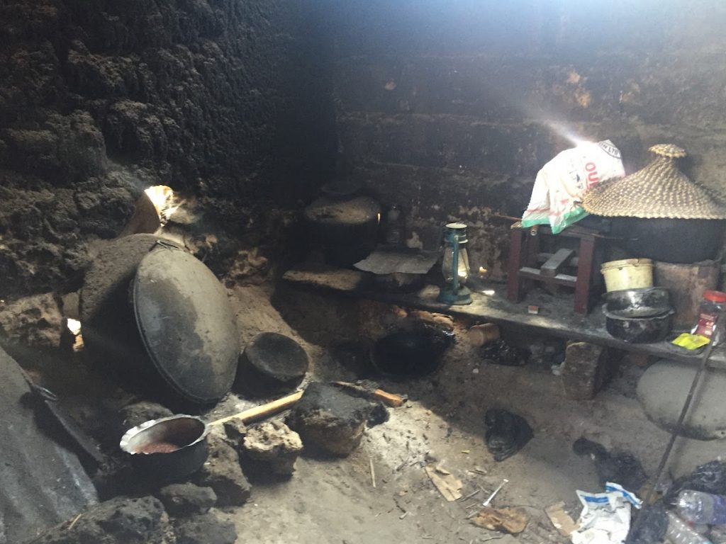 kitchen in poor local house in Zanzibar 