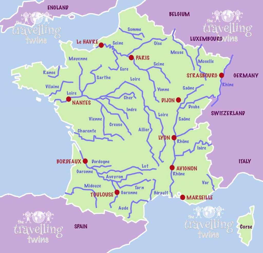 map of french rivers
longest rivers in France map, rivers in France map