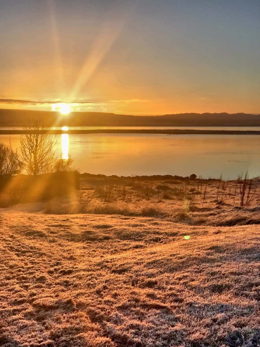 things to do in iceland january - sunrise in Iceland in Winter