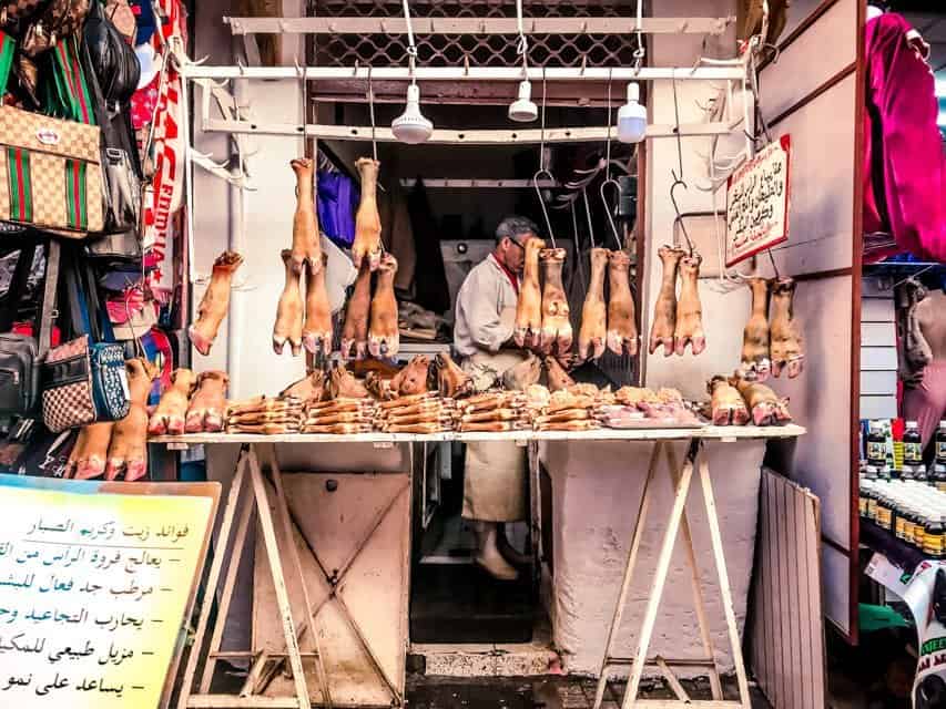 meat stall in rabat Morocco
