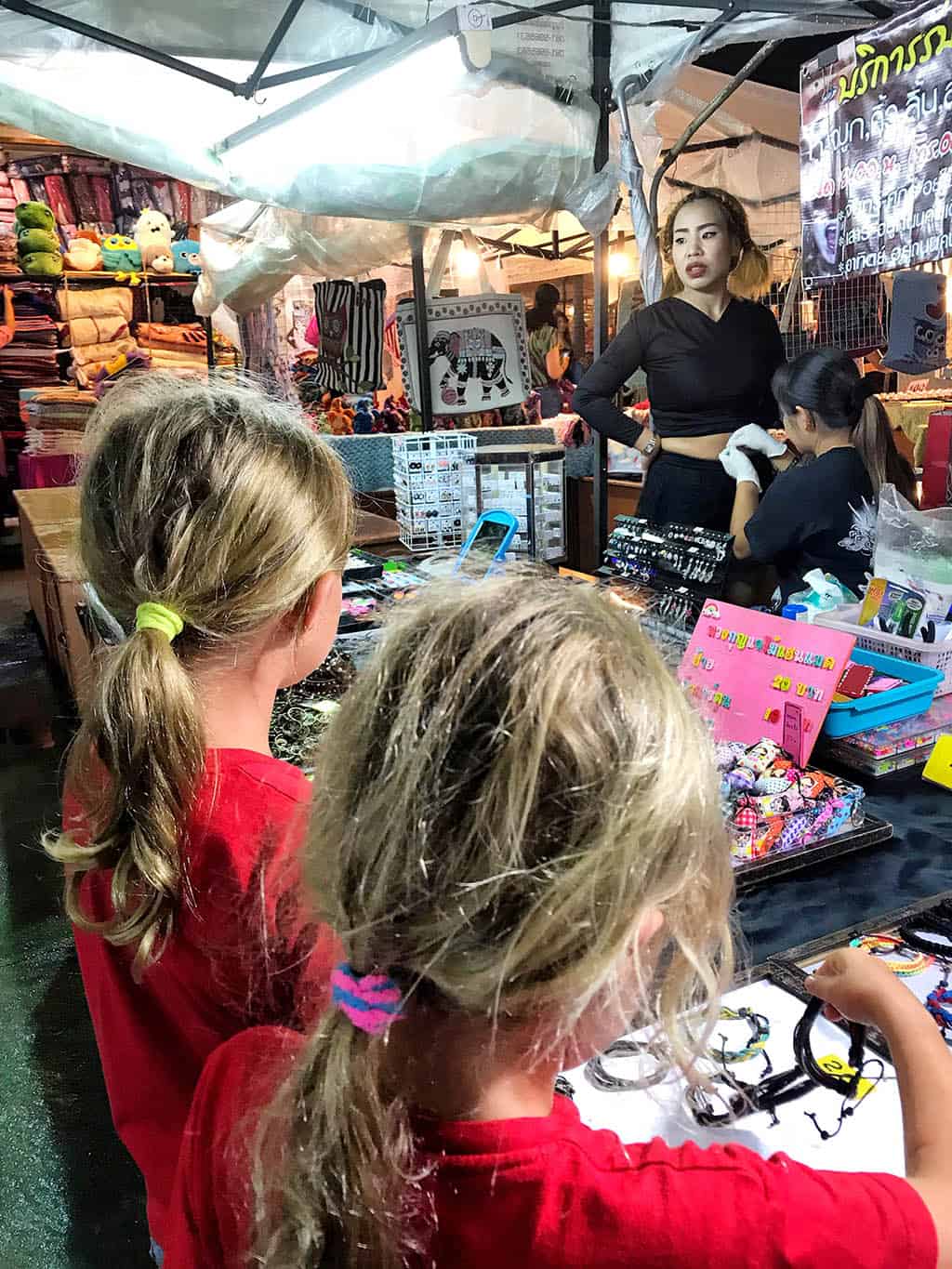 visiting chaing rai night market - one of the things to do in Chaing Rai with kids