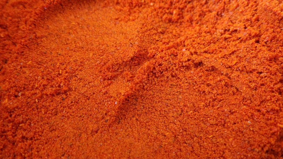 cayenne one of spices from morocco very often added to moroccan dishes, moroccan spice in strong red color, popular use spice for soup