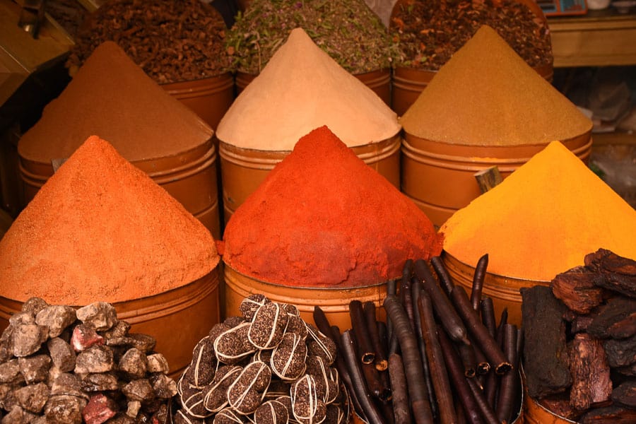 moroccan spices in cones are the staple to use in  moroccan dishes and moroccan cooking, white pepperspices from morocco, ras el hanout, moroccan spice, shopping,search
email
mix
recipe

tagines
quality
navigation
receive
article
remember
sign
soups

