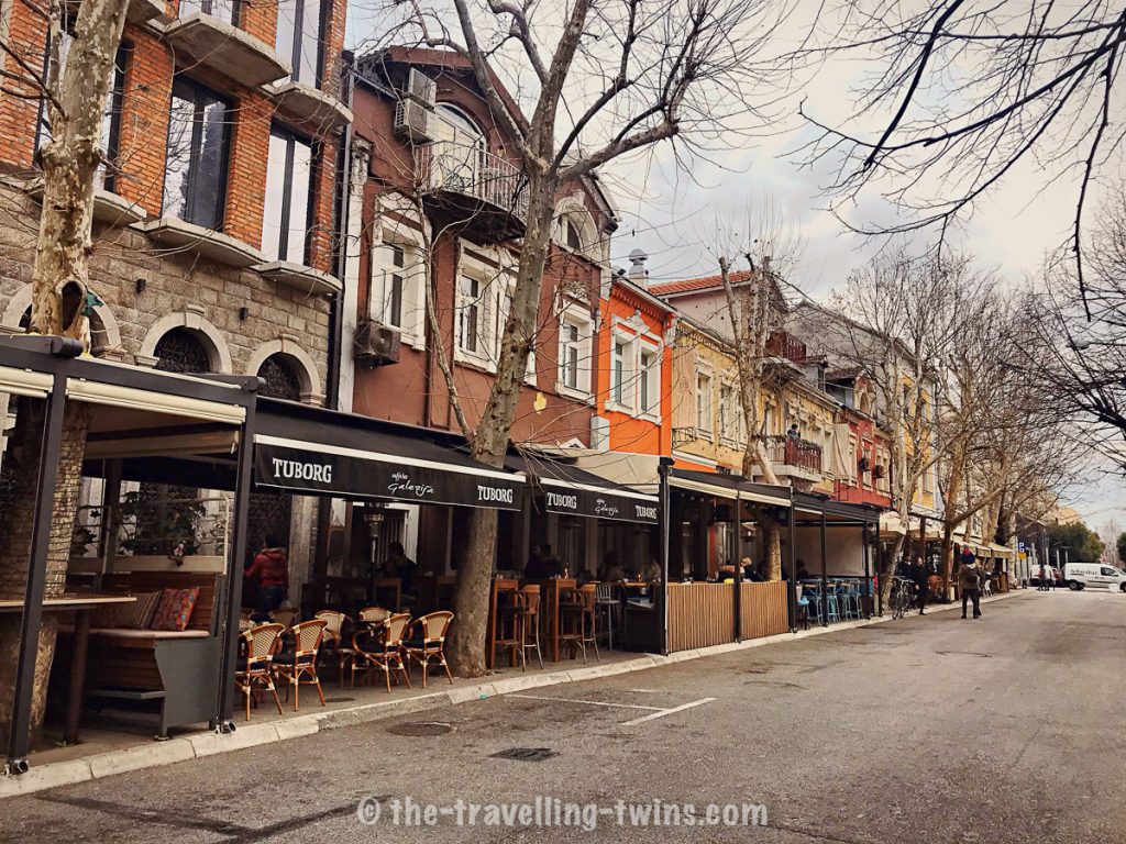 great place city center caffes on the street in Podgorica - day trips from kotor