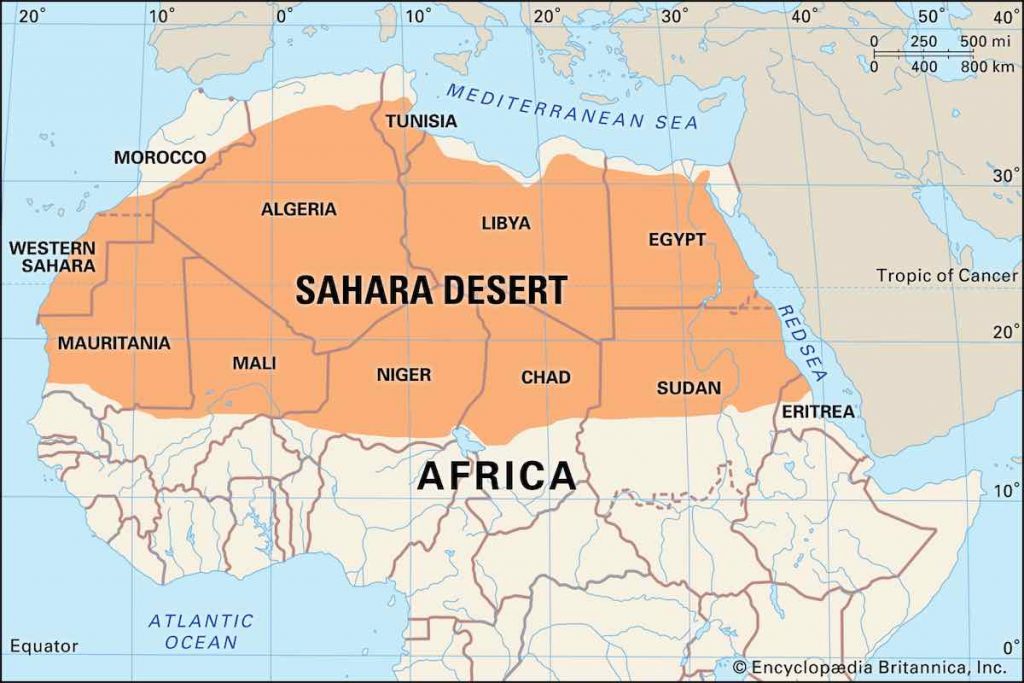 Desert Sahara- map